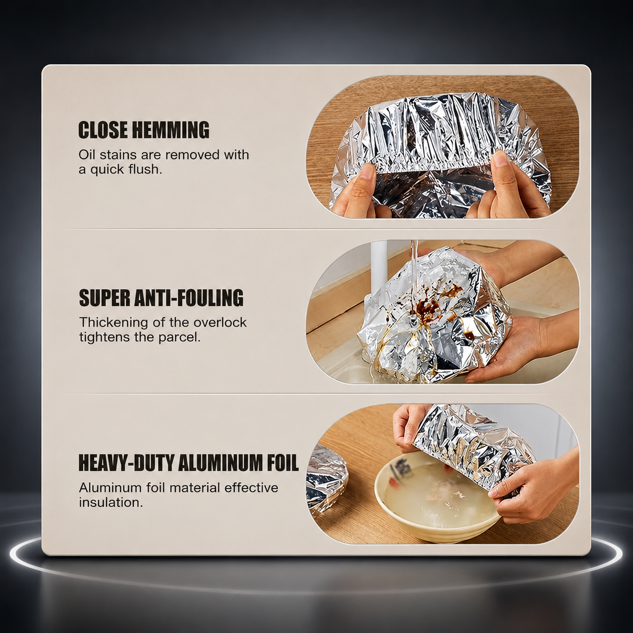 Reusable Aluminium Foil Food Storage Cover